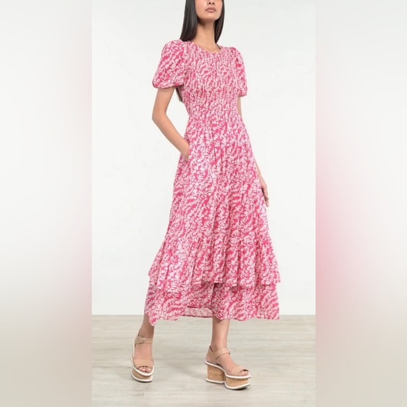 Banjanan Dresses & Skirts - Banjanan Quant Shadow Bloom Paradise Pink Floral Maxi Dress Women’s Size XL
